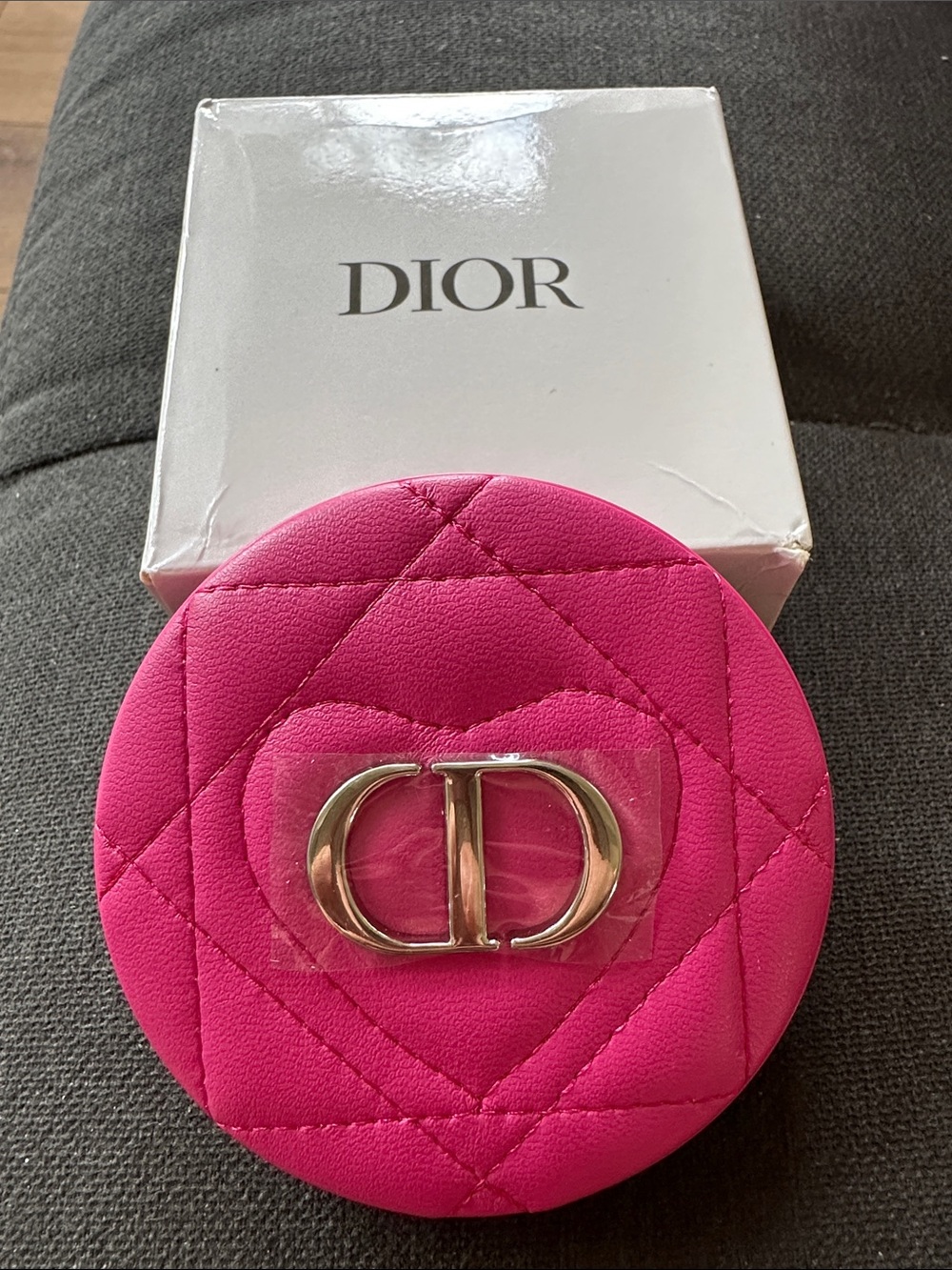 NIB Dior Hot Pink Compact Mirror quilted